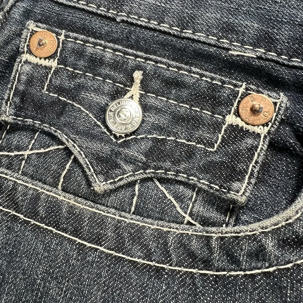 True Religion Jeans Men's 33 (Actual 35x33.5) Lonestar Straight Flap Pocket Y2K